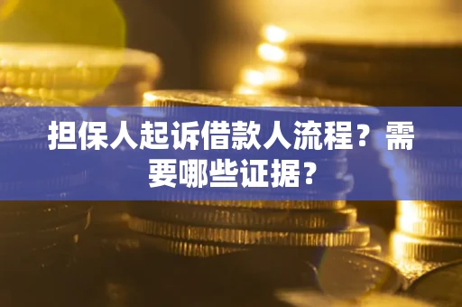 济南担保人起诉借款人流程?需要哪些证据? 济南担保人起诉借款人流程?需要哪些证据?