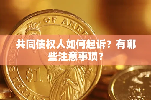 济南共同债权人如何起诉？有哪些注意事项？