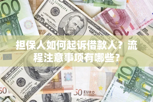 济南担保人如何起诉借款人？流程注意事项有哪些？